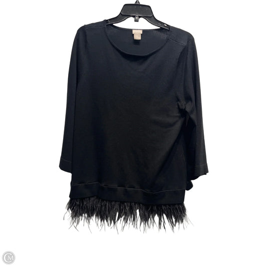 Top Long Sleeve By Chicos In Black, Size: L