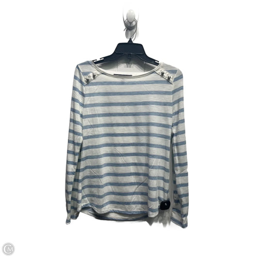 Top Long Sleeve By White House Black Market In Blue & White, Size: S