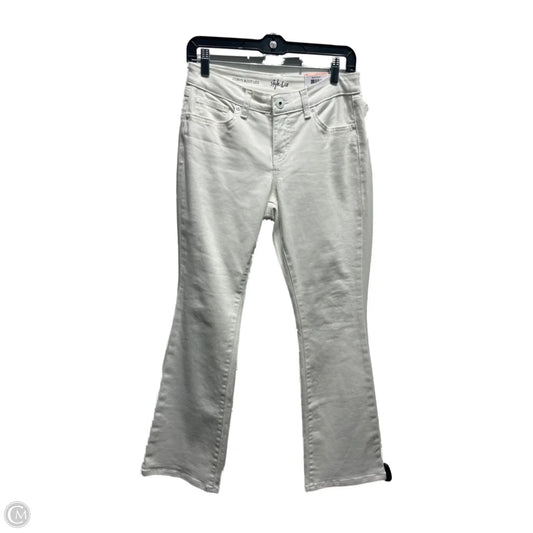 Jeans Boot Cut By Style And Company In White Denim, Size: 2p