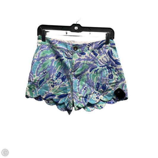Shorts Designer By Lilly Pulitzer In Green & Purple, Size: 0