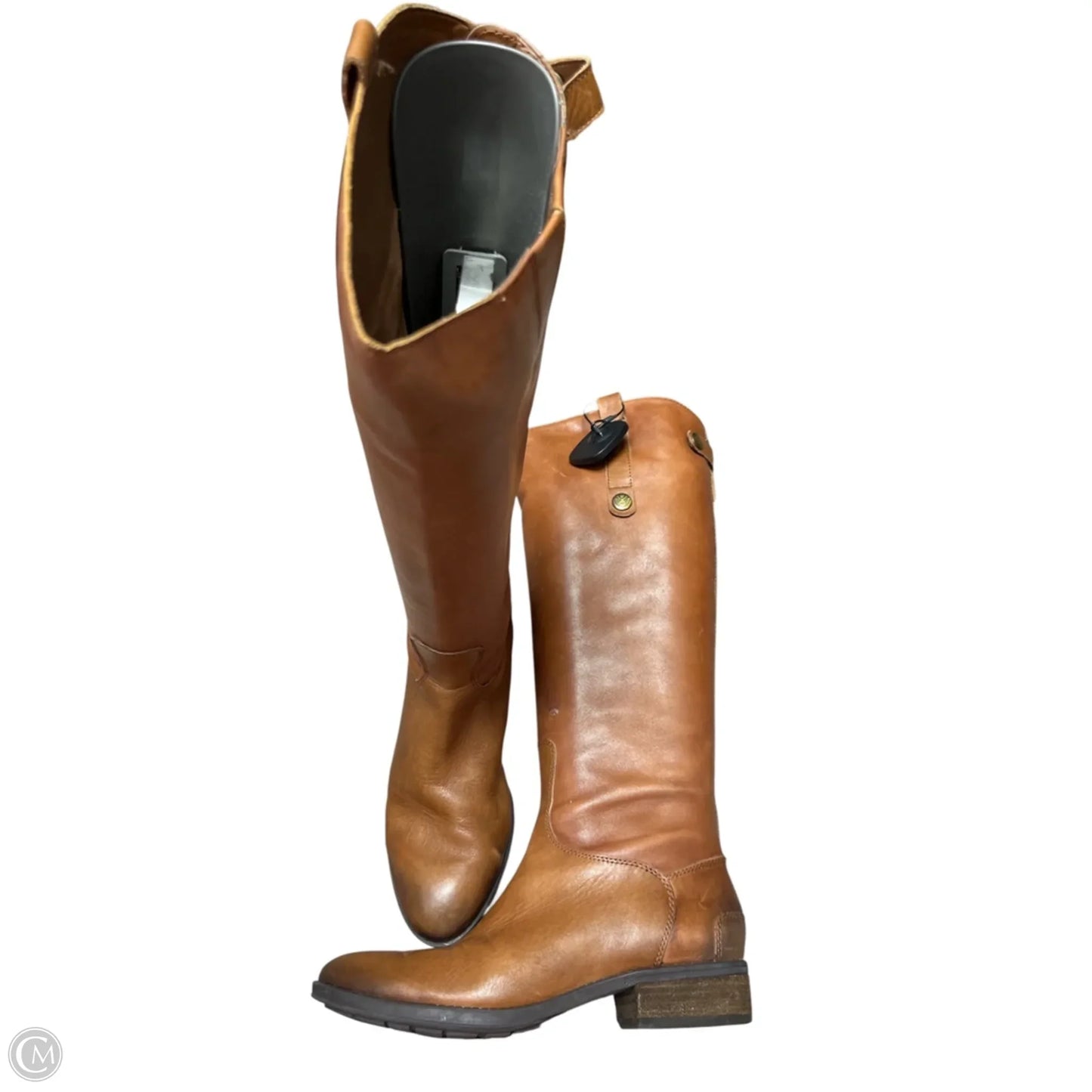 Boots Mid-calf Heels By Sam Edelman In Brown, Size: 7