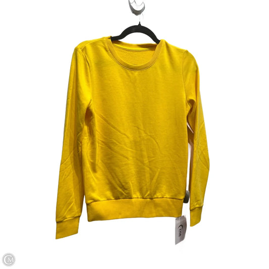 Athletic Sweatshirt Crewneck By Zyia In Yellow, Size: S