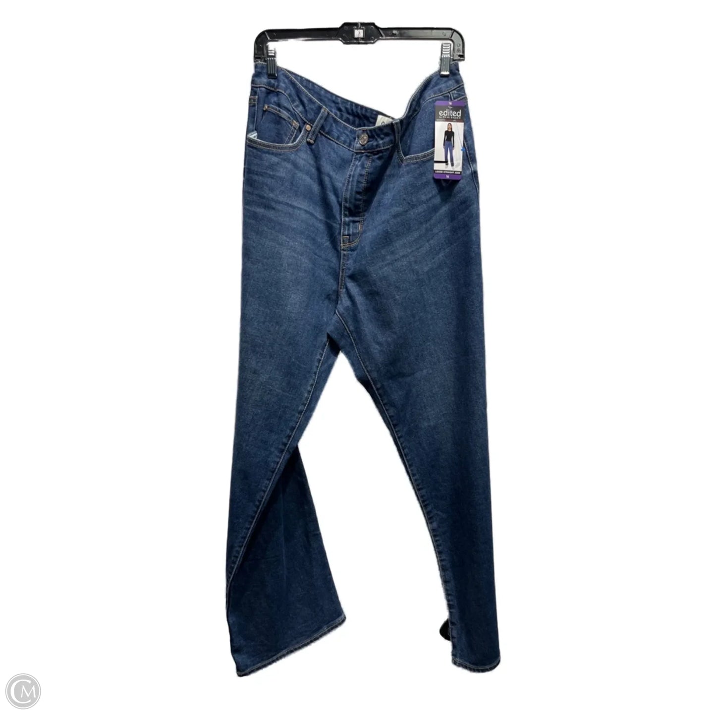 Jeans Straight By edited In Blue Denim, Size: 16