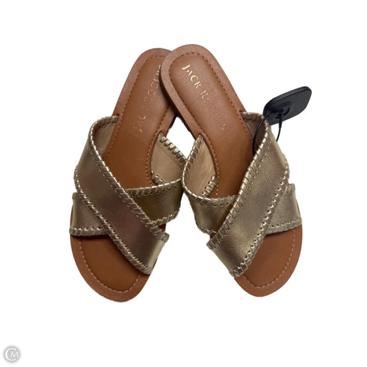 Sandals Flats By Jack Rogers In Gold, Size: 8