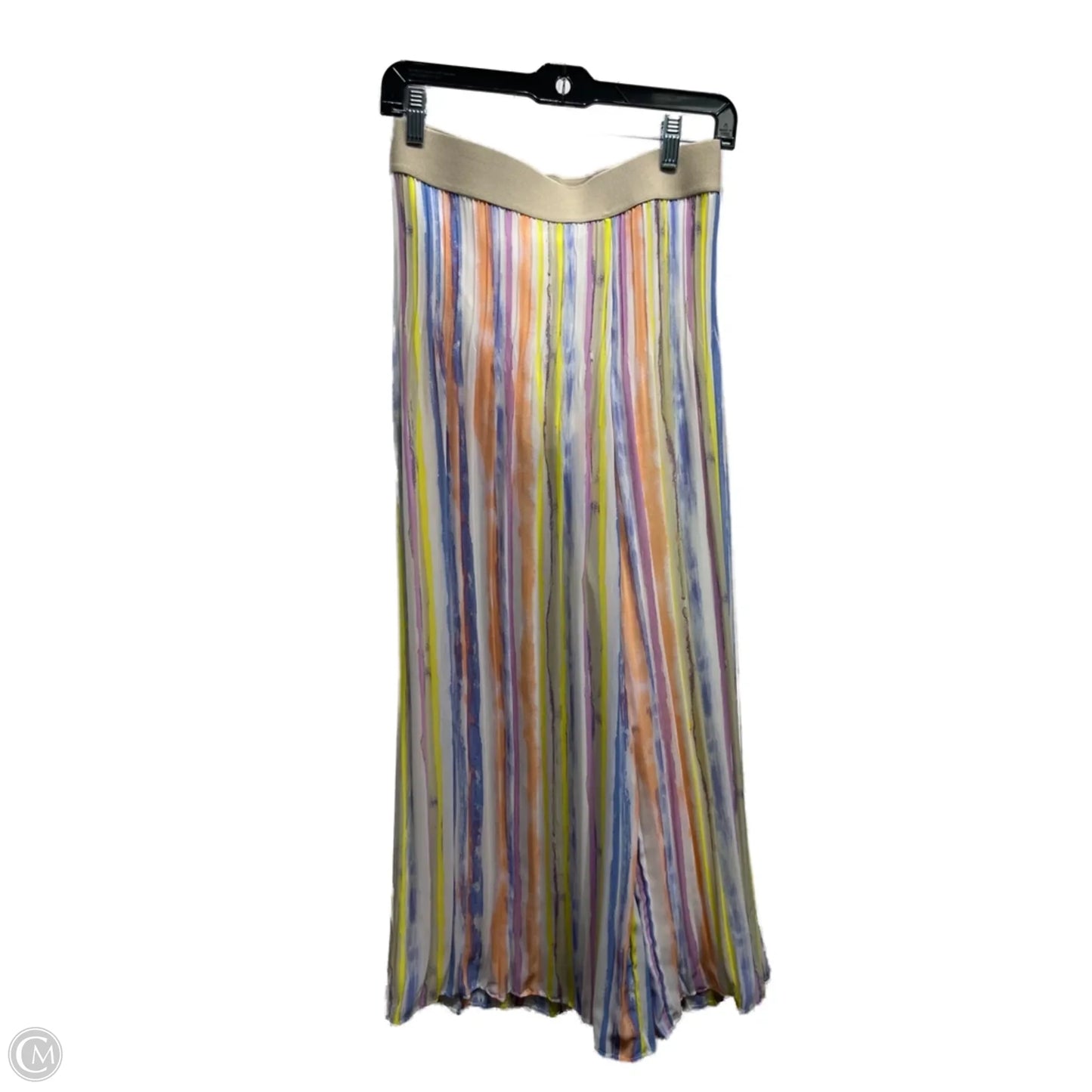 Pants Wide Leg By Melissa Paige In Blue & Yellow, Size: Xlp