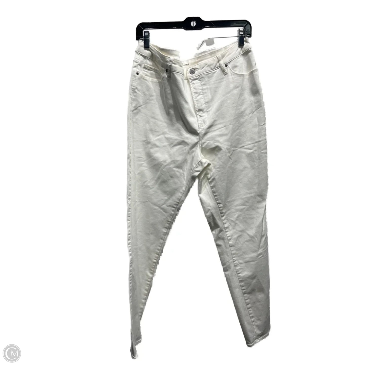 Jeans Straight By Chicos In White Denim, Size: 4