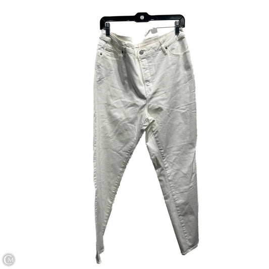 Jeans Straight By Chicos In White Denim, Size: 4