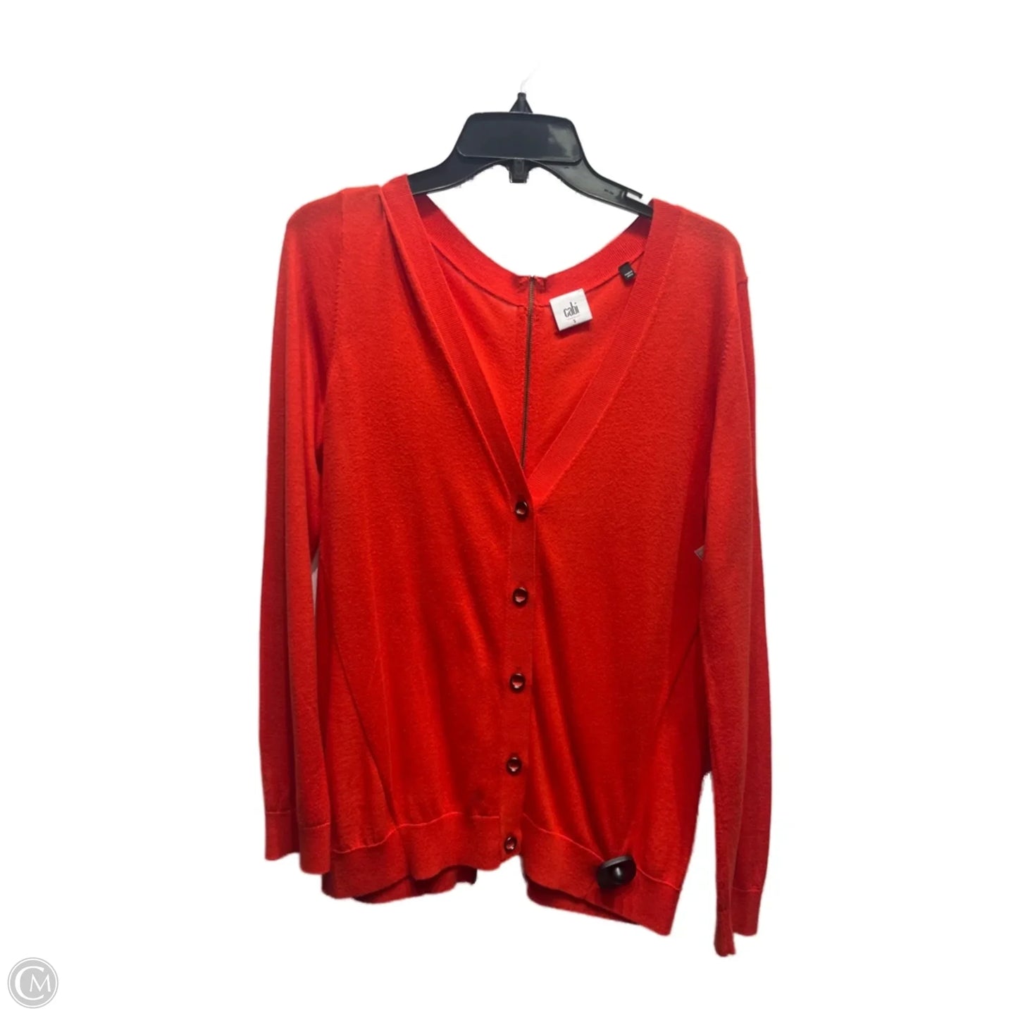 Sweater Cardigan By Cabi In Orange, Size: S