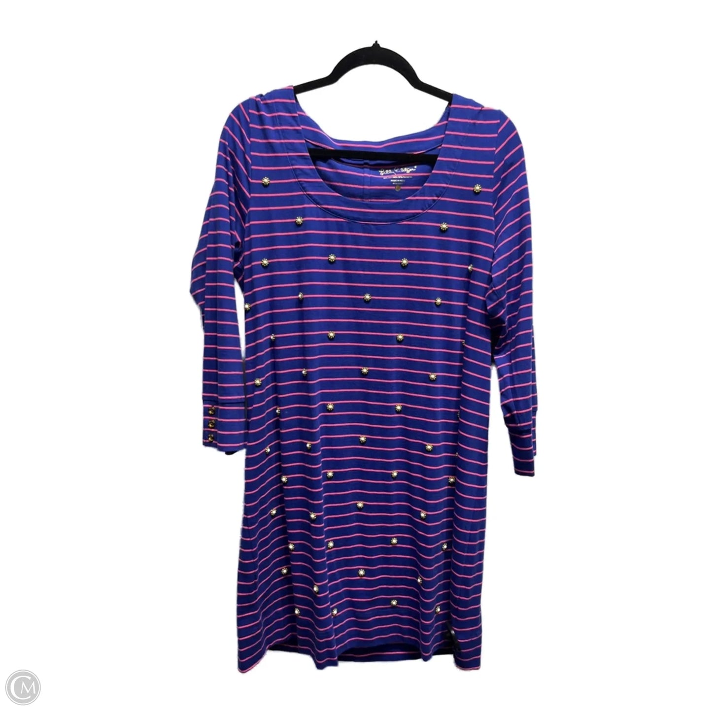 Dress Designer By Lilly Pulitzer In Blue & Pink, Size: L