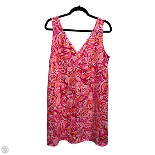Dress Designer By Lilly Pulitzer In Orange & Pink, Size: M