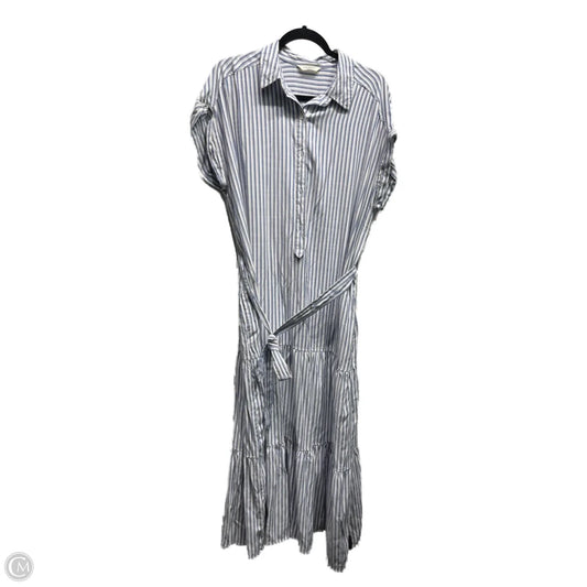 Dress Casual Maxi By Max Studio In Blue & White, Size: Xxl