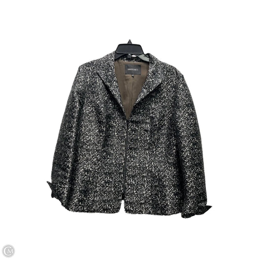 Jacket Designer By Lafayette 148 In Black & Grey, Size: Xl