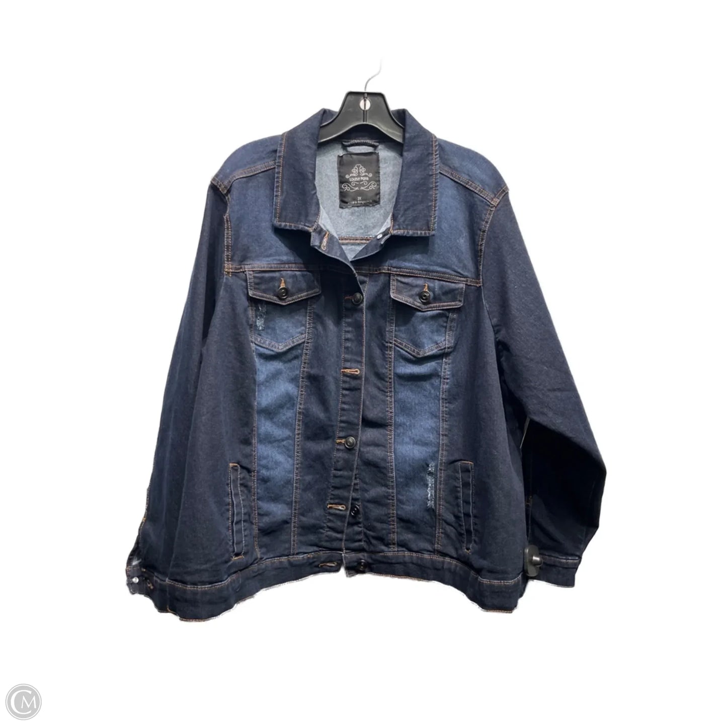 Jacket Denim By  louise paris In Blue Denim, Size: 3x