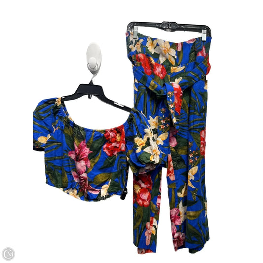 Pants Set 2pc By Cupcakes And Cashmere In Blue & Red, Size: L