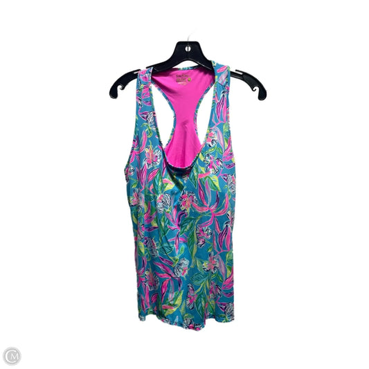 Top Sleeveless Designer By Lilly Pulitzer In Blue & Pink, Size: Xl