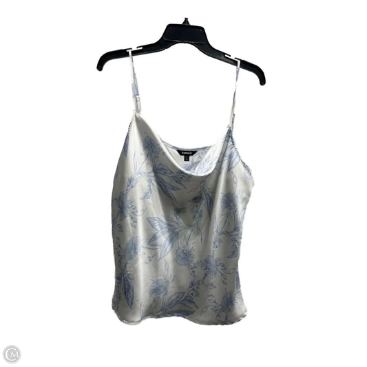 Top Sleeveless By Express In Blue & White, Size: Xl