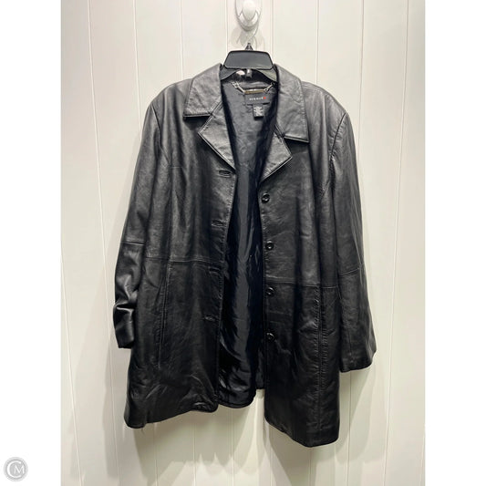Jacket Leather By Avenue In Black, Size: 1x