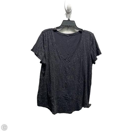 Athletic Top Short Sleeve By Lululemon In Black, Size: M