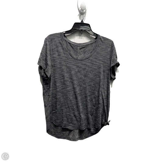 Athletic Top Short Sleeve By Lululemon In Grey, Size: M