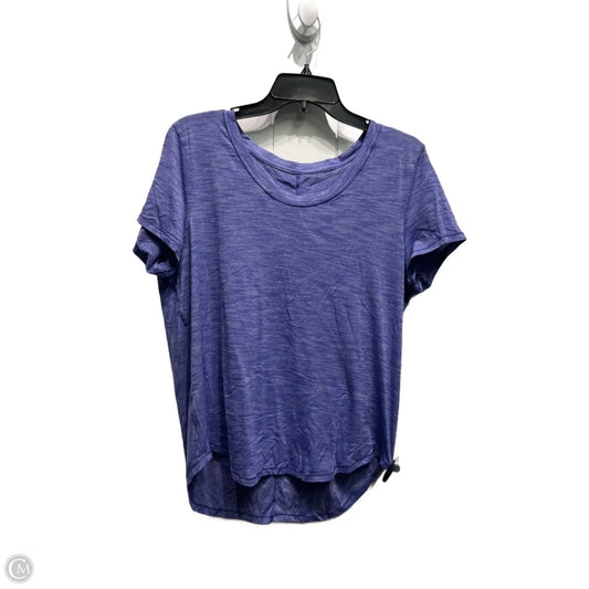 Athletic Top Short Sleeve By Lululemon In Purple, Size: M