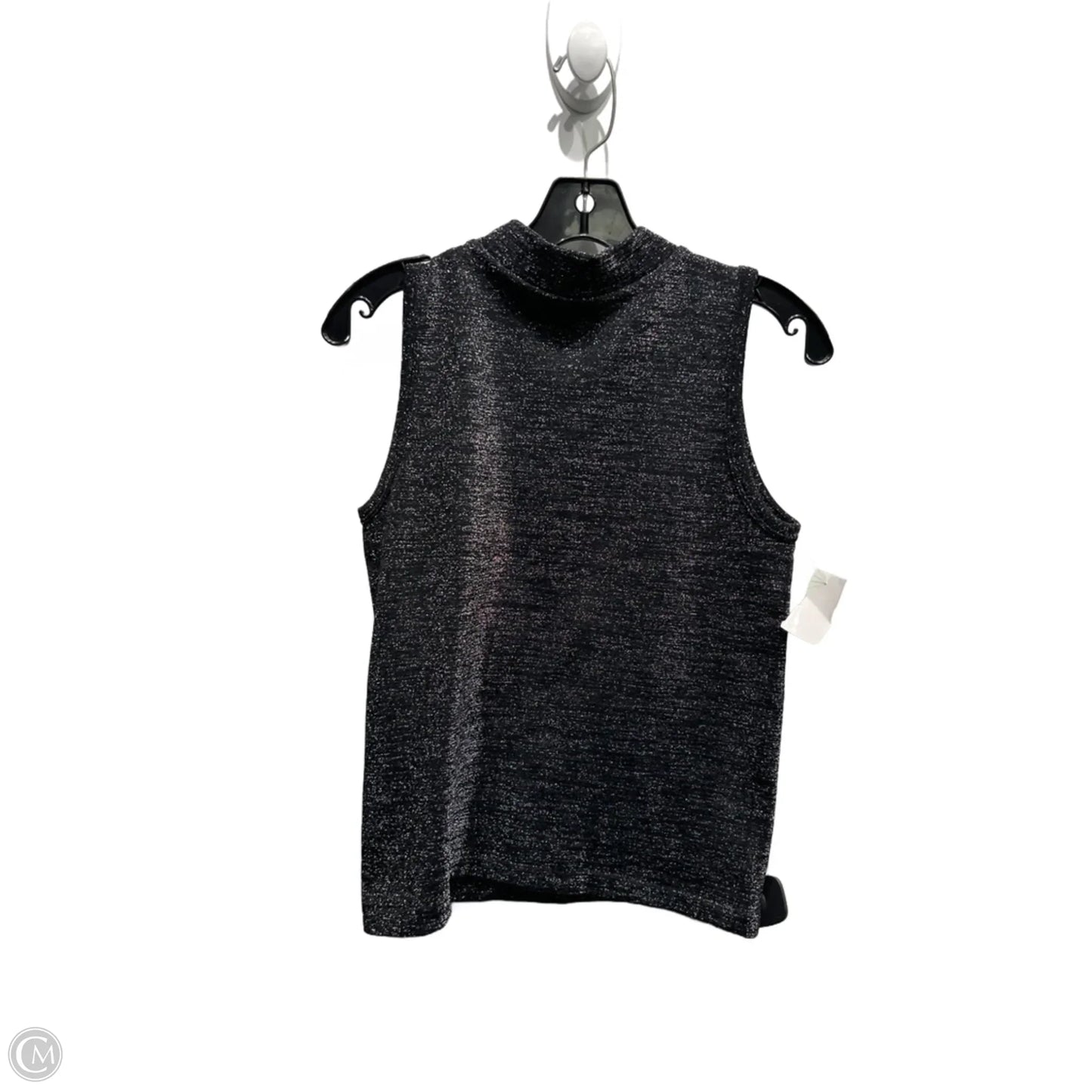 Top Sleeveless By LC COULTURE In Black & Silver, Size: L