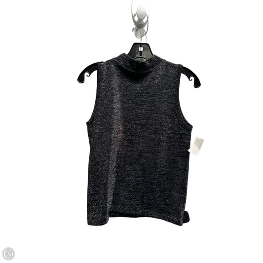 Top Sleeveless By LC COULTURE In Black & Silver, Size: L