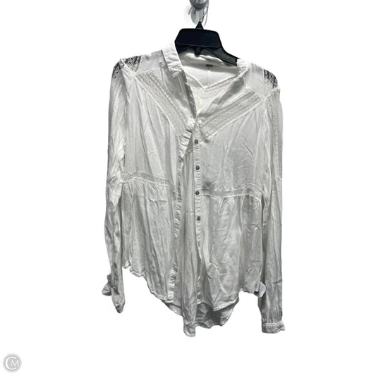 Top Long Sleeve By Free People In White, Size: S