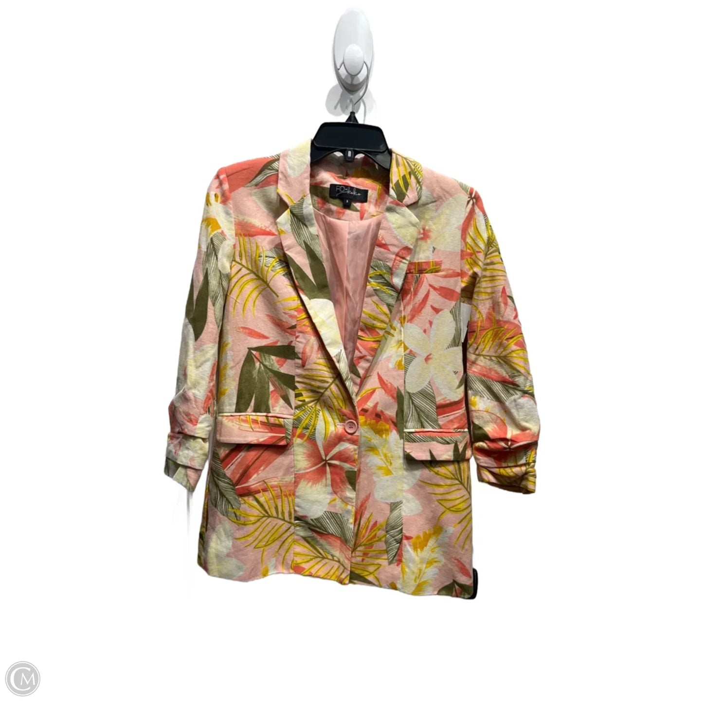 Blazer By RD In Pink & Yellow, Size: S