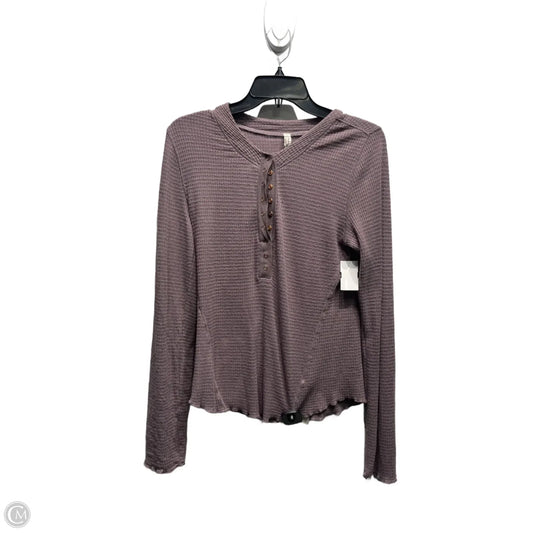 Top Long Sleeve By Free People In Purple, Size: L
