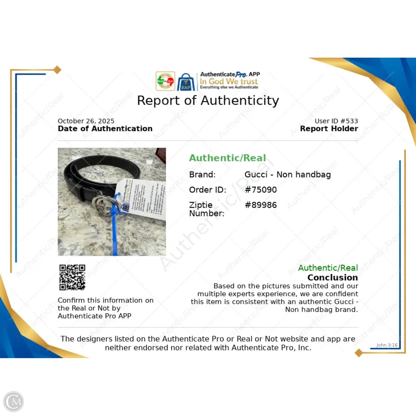 Belt Luxury Designer By Gucci