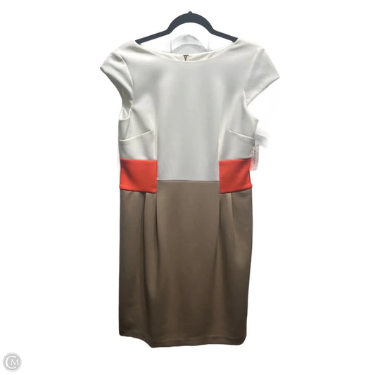 Dress Work By Dressbarn In Orange & Tan, Size: L