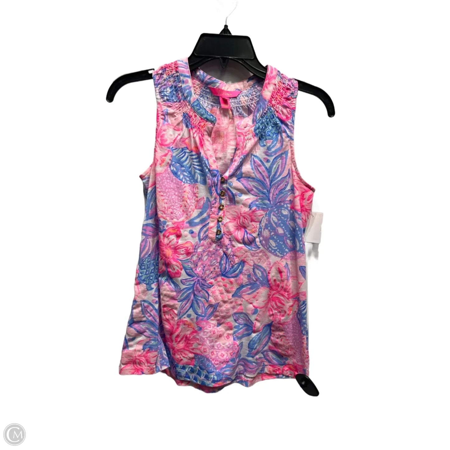 Top Sleeveless Designer By Lilly Pulitzer In Pink & Purple, Size: Xs
