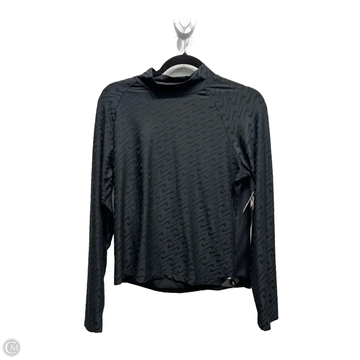Athletic Top Long Sleeve Collar By Nike Apparel In Black, Size: L