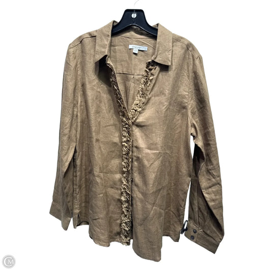 Top Long Sleeve By Chicos In Brown, Size: S