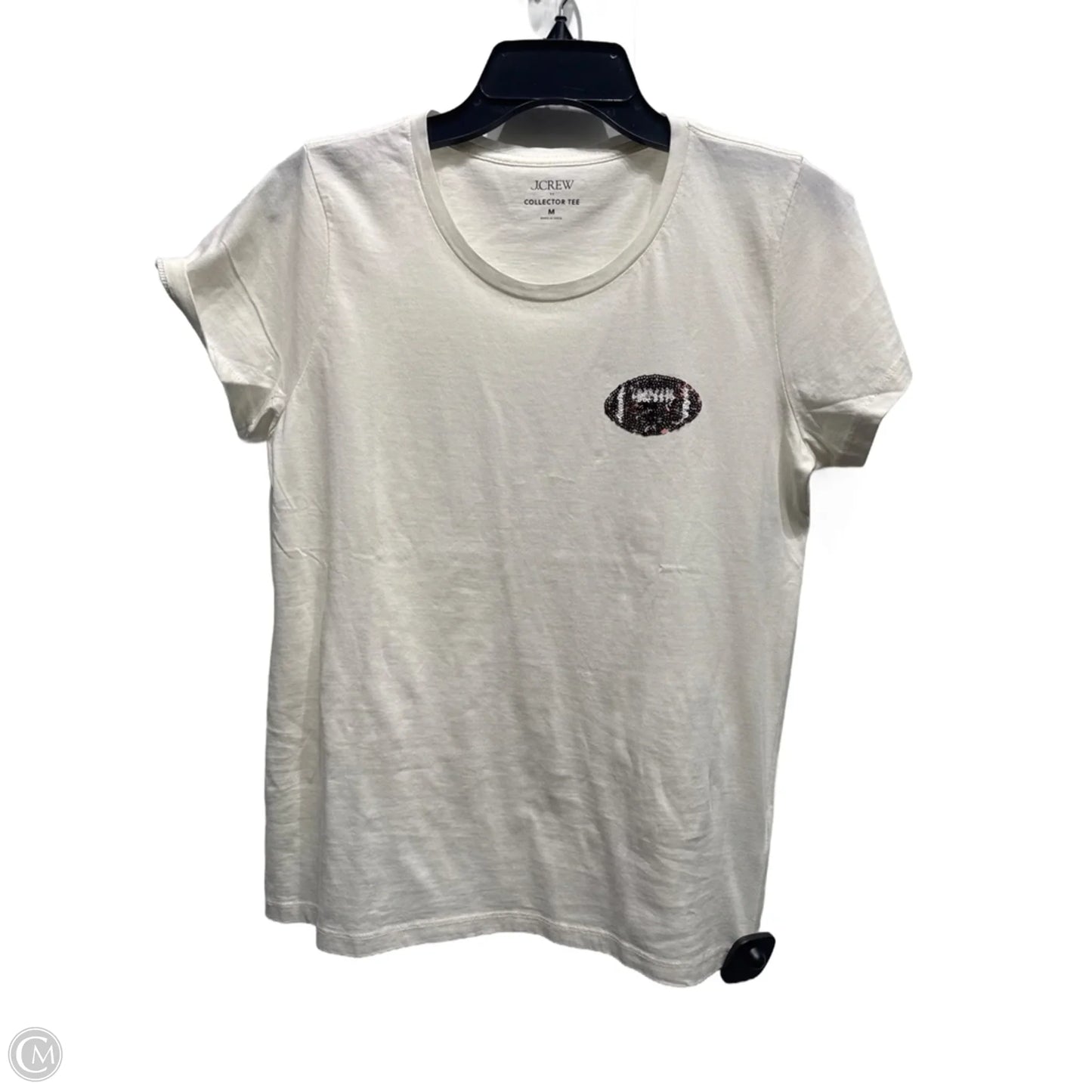 Top Short Sleeve By J. Crew In Cream, Size: M