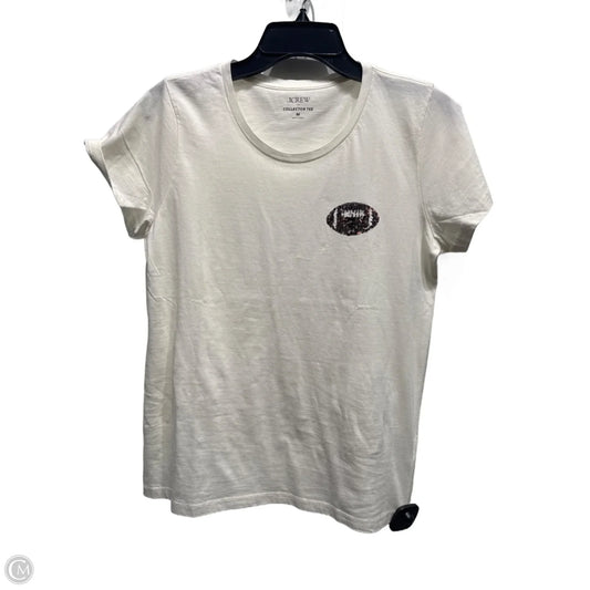 Top Short Sleeve By J. Crew In Cream, Size: M