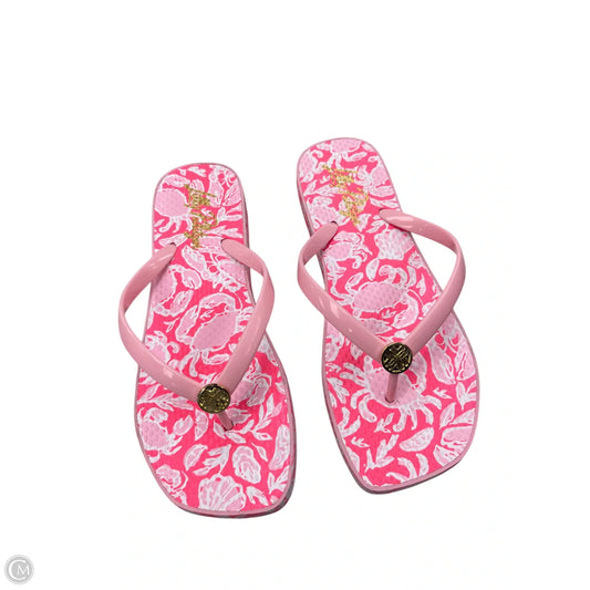 Sandals Designer By Lilly Pulitzer In Pink, Size: 11