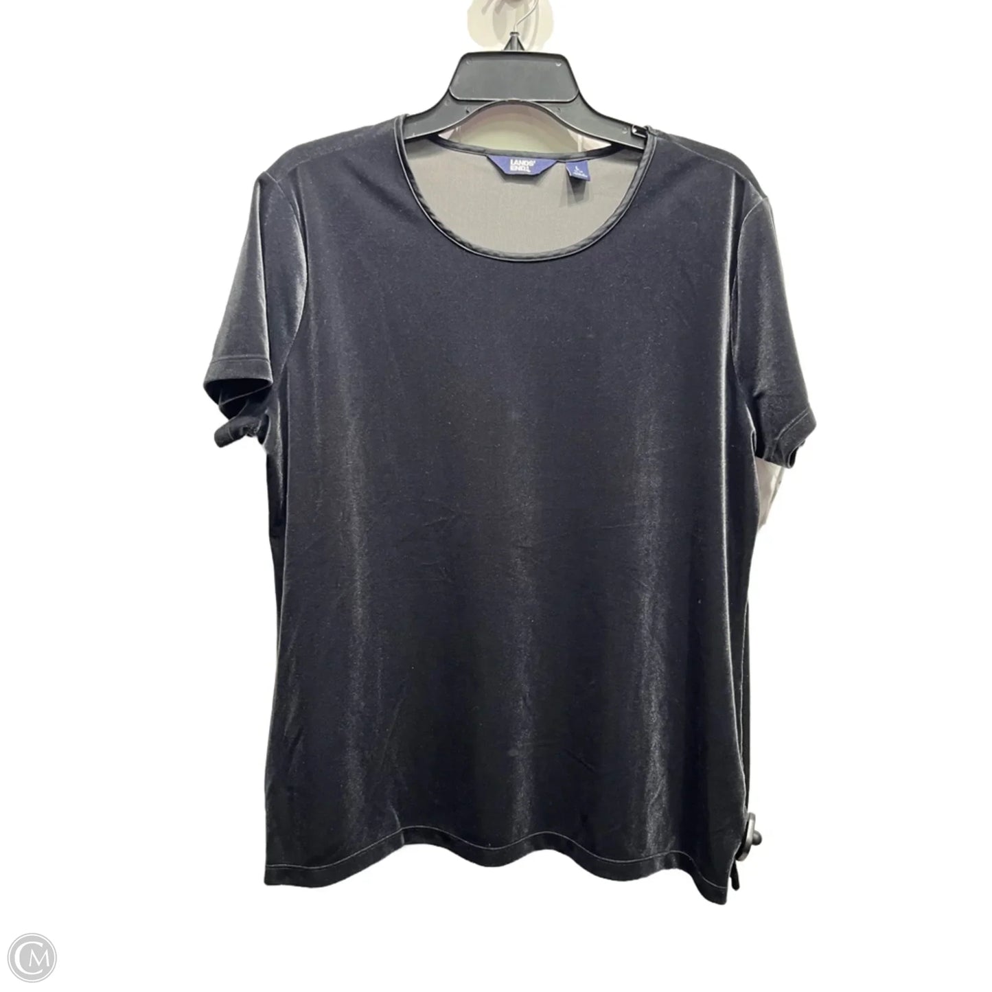 Top Short Sleeve By Lands End In Grey, Size: L
