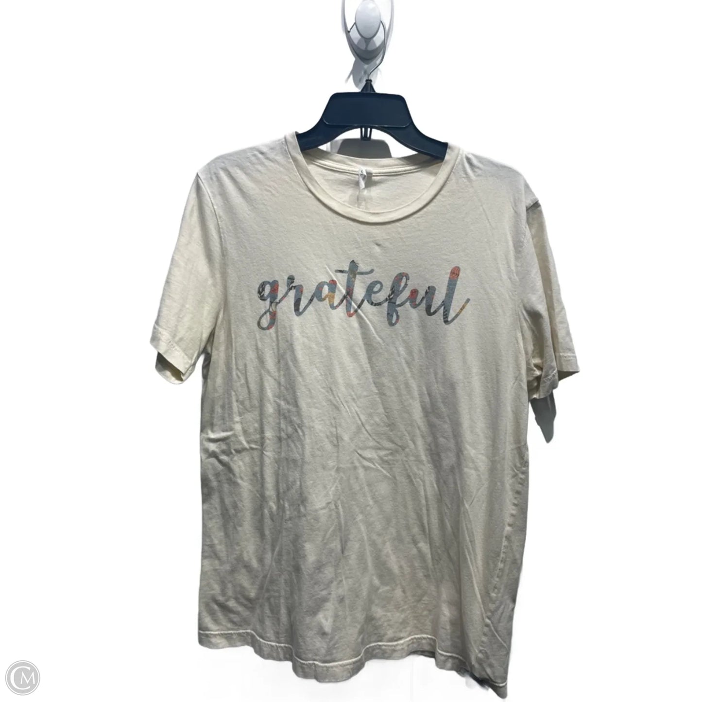 Top Short Sleeve By Clothes Mentor In Cream, Size: M