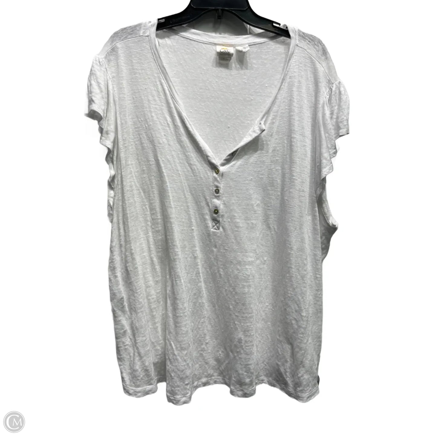 Top Short Sleeve By C And C In White, Size: 3x
