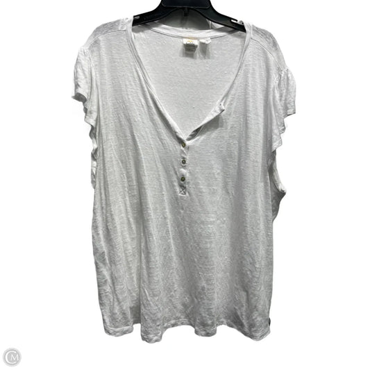 Top Short Sleeve By C And C In White, Size: 3x
