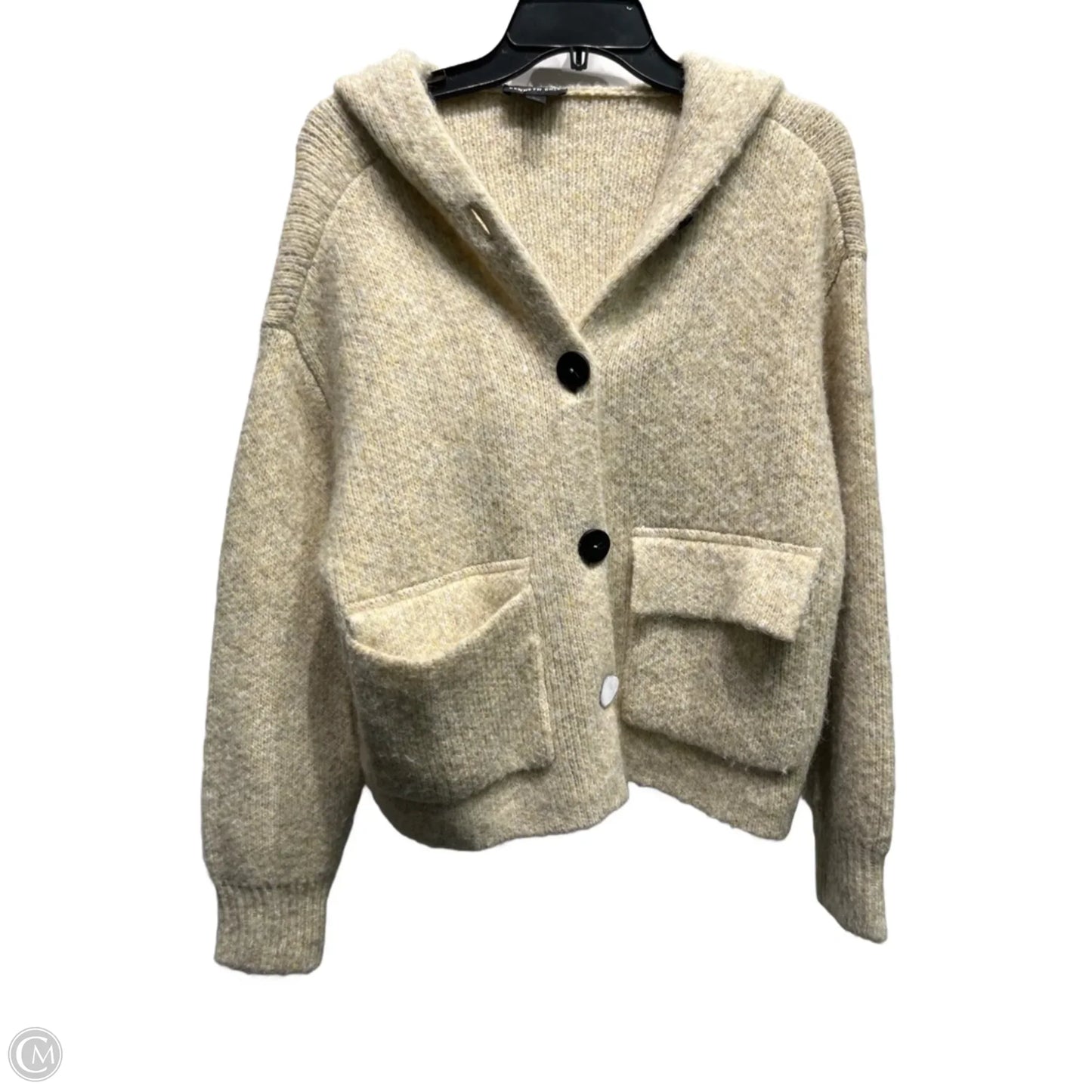 Sweater Cardigan By Kenneth Cole In Tan, Size: S