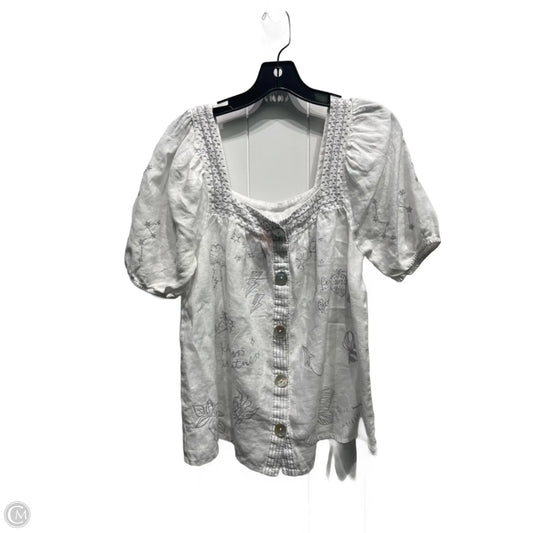 Top Short Sleeve By Johnny Was In White, Size: S