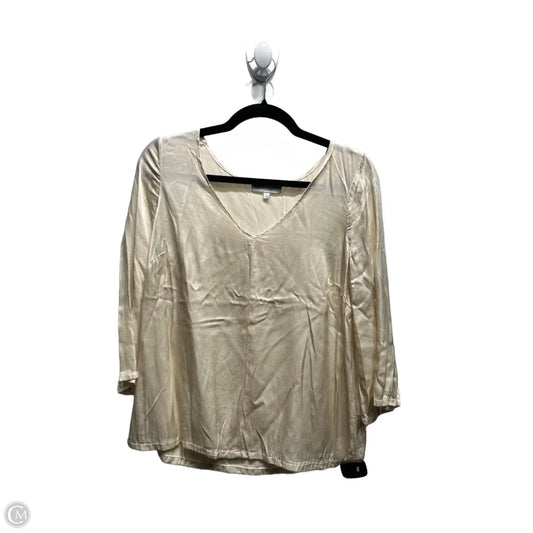 Blouse Long Sleeve By Michael Stars In Cream, Size: Xs
