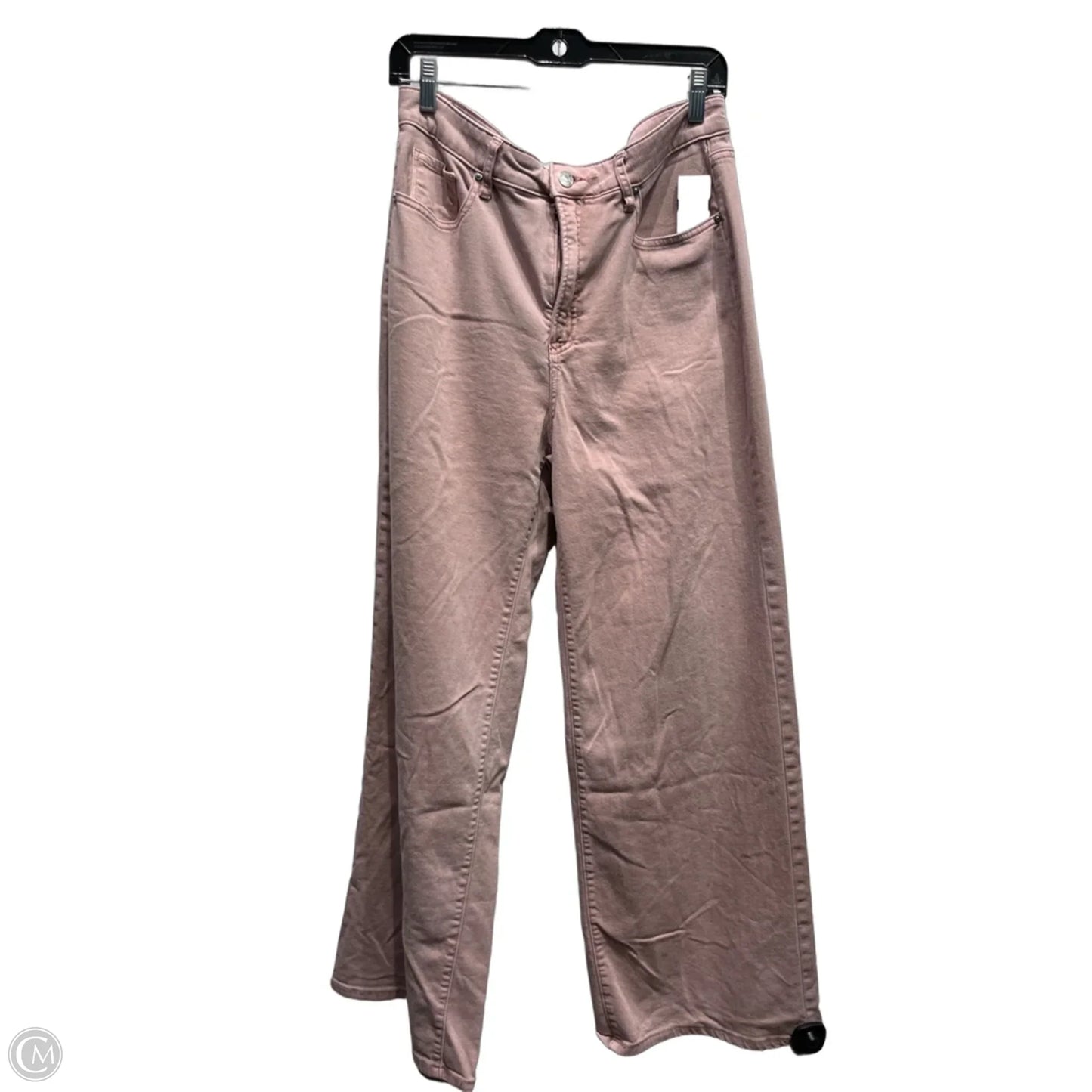 Jeans Wide Leg By Chicos In Pink Denim, Size: 12