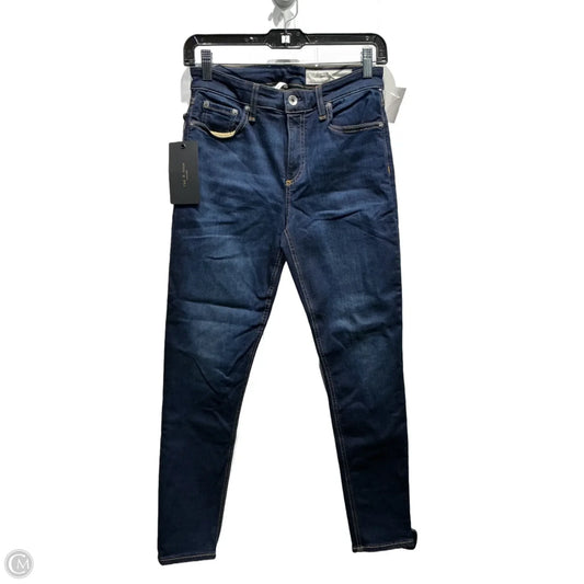 Jeans Skinny By Rag And Bone In Blue Denim, Size: 6
