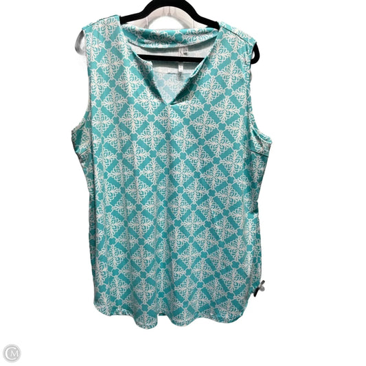 Top Sleeveless By Lulu B In Teal, Size: 1x