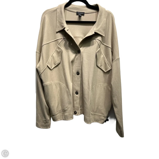 Jacket Shirt By Tribal In Tan, Size: Xxl