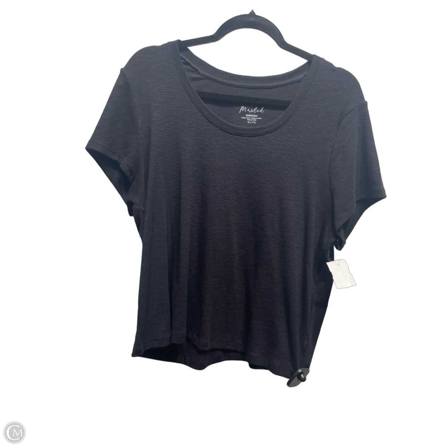 Top Short Sleeve Basic By Marled In Black, Size: Xl
