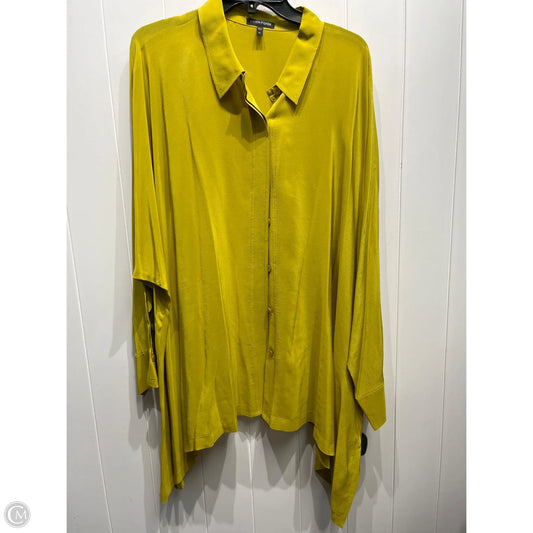 Top Long Sleeve By Eileen Fisher In Green, Size: Xl